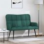 Dviejų vietų sofa Tamsiai žalia 115 x 61 x 87 cm audinys