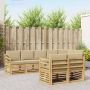 Lauko sofos komplektas 8 pcs Balta ir kreminė