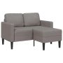2-vietė sofa su kėdute L formos taupe 125 cm audiniu