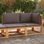 Dvivietė sodo sofa su pagalvėlėmis, akacijos mediena ir rotangas