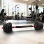 2-in-1 hantelių ir štangos rinkinys 30kg Juoda ir raudona