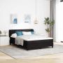 Kiemas lova su čiužiniu Juoda 140 x 190 cm Aksomas