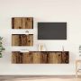 TV spintelių komplektas 4 pcs Senovinis medis Apdirbta mediena