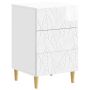 Naktinis staliukas Itin blizgi balta 43 x 39,5 x 66,5 cm