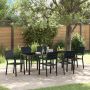 Sodo valgomojo komplektas 7 pcs Juoda