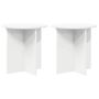 Augalų stovas 2 pcs Balta Ø40 x 40 cm Apdirbta mediena
