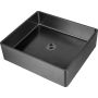 Nerūdijančio plieno plautuvė S4837HYB black 1.2 mm padedama ant stalviršio