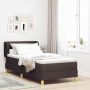 Kiemas lova su čiužiniu Tamsiai rudas 100 x 200 cm audinys