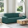 Trivietė sofa, tamsiai žalia, 220x77x82 cm, audinys