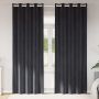 Užtemdymo užuolaidos 2 pcs Tamsiai pilka 140 x 260 cm Aksomas