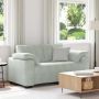 Dvivietė sofa, šviesiai pilka, 160x77x82 cm, aksomas