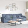 Modulinė sofa su pagalvėlėmis, mėlyna
