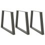 Valgomojo stalo kojos, 3 vnt., antracito spalvos, 90x(72-73,3) cm, plienas