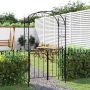 Sodo arka su varteliais, juodos spalvos, 108x45x235cm, plienas
