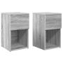 Lovos spintelė 2 pcs Pilka sonoma ąžuolo 29 x 31,5 x 49 cm