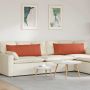 Sofa Pagalvės 2 pcs Raudona oranžinė 120 x 40 cm