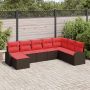 Sodo Sofų Rinkinys 8 pcs Ruda Poli ratanas