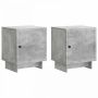 Šalia lovos spintelė 2 pcs Betono pilka 43 x 34,5 x 50 cm