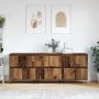 Šoninės lentynos 3 pcs Sena mediena 180 x 35 x 70 cm