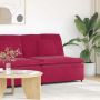 Modulinė sofa su pagalvėlėmis, vyno raudonumo, 100 cm