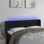 Galvūgalis su LED, juodos spalvos, 147x16x78/88cm, aksomas