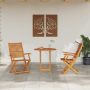 Sulankstomas bistro rinkinys 3 pcs Ruda Kietos akacijos mediena