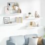 Pakabinamos lentynos, 4vnt., baltos, 90x23,5x3,8cm, MDF