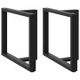 Valgomojo stalo kojelės, T formos, 2 vnt., juodos, 100x35x(72-73) cm, plienas