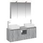 Vonios spintos komplektas 4 pcs Pilka Sonoma 100 x 14,5 x 70 cm