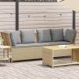 sodo sofa su pagalvėlėmis, smėlio, poliratanas