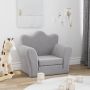 Vaikiška sofa-lova, šviesiai pilkos spalvos, minkštas pliušas