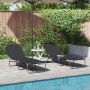 Sulankstomas gultas 2 pcs Juoda 188 x 57 x 86,5 cm Poliesteris