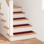 Slydimui atsparūs laiptų kilimėliai 15 pcs Vyšninė 75 x 20 cm