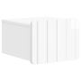 Sieninis naktinis staliukas Itin blizgi balta 33 x 34,5 x 24 cm