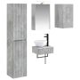 Vonios baldų rinkinys 5 pcs Betono pilka