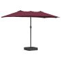 Sodo skėtis Bordo raudona 385 x 209 x 244 cm Poliesteris