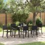 Sodo valgomojo komplektas 7 pcs Juoda