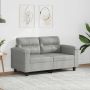 Dvivietė sofa, šviesiai pilka, 120cm, mikropluošto audinys