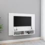 Sieninė TV spintelė, balta, 120x23,5x90cm, apdirbta mediena