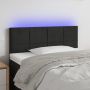 Galvūgalis su LED, juodos spalvos, 80x5x78/88cm, aksomas