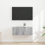 TV sieninė spintelė 2 pcs Pilkas Sonoma 60 x 31 x 29.5 cm