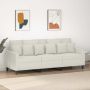 Trivietė sofa, kreminės spalvos, 180cm, aksomas
