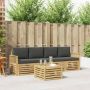 Lauko sofos komplektas 5 pcs Balta ir antracito Poliesteris