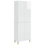 Spintelė 2 pcs Itin blizgi balta 66 x 34,5 x 90 cm