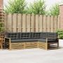 Lauko sofos komplektas 5 pcs Balta ir antracito Poliesteris