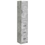 Spintelė 2 pcs Betono pilka 33 x 34,5 x 87 cm Apdirbta mediena