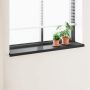 Langų palangė Juoda su medienos tekstūra 160 x 35 x 4,5 cm PVC