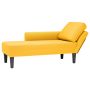 Poilsio sofa su pagalvės šviesiai geltonu velveto audinys