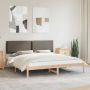 Lovo rėmas su apmuštu galvūgaliu Taupe 200 x 200 cm