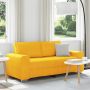 Dvivietė sofa, šviesiai geltona, 180x77x82 cm, velvetas, audinys